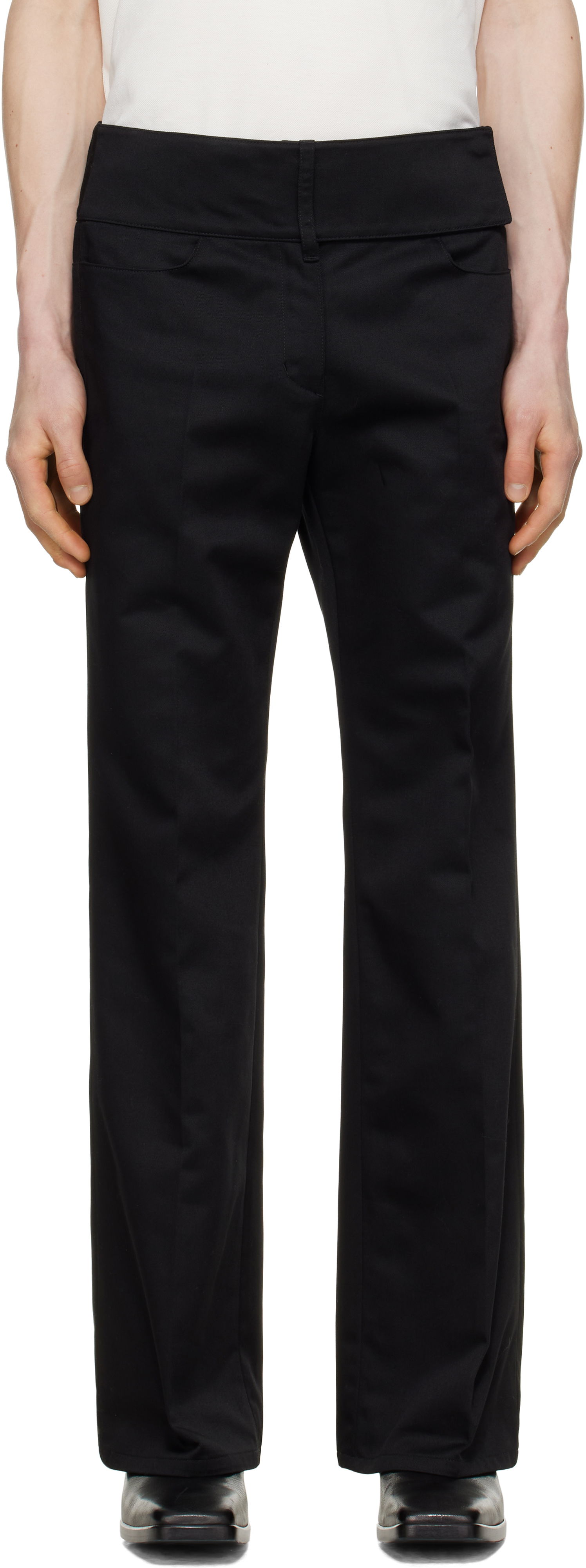 Nohavice Courrèges Courrèges Belted Bootcut Trousers Čierna | 125CPA929PL0178, 0