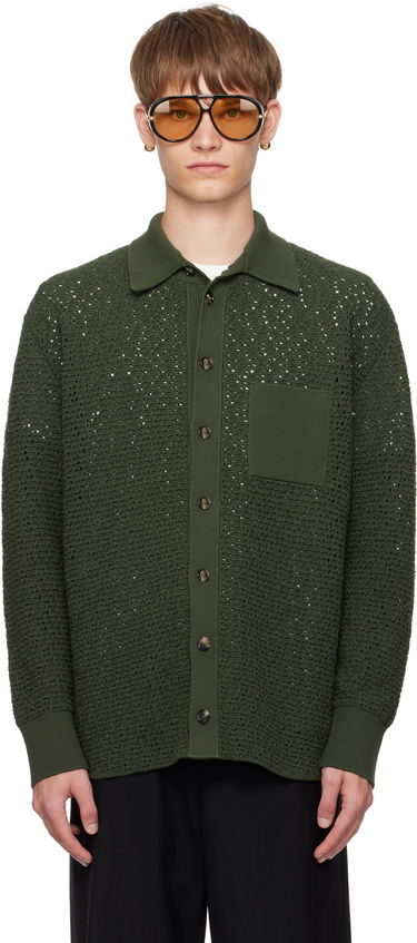 Sveter Bottega Veneta Bottega Veneta Crochet Cardigan Zelené | 841367V5SP03293, 0