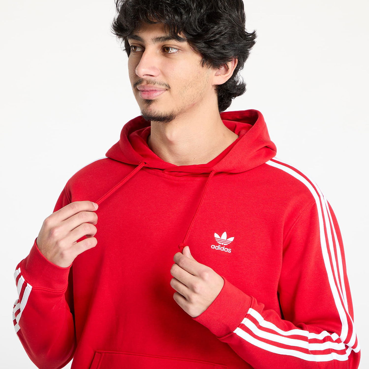 Mikina adidas Originals Adicolor Classics 3-Stripes Hoodie Červená | IR9868, 1