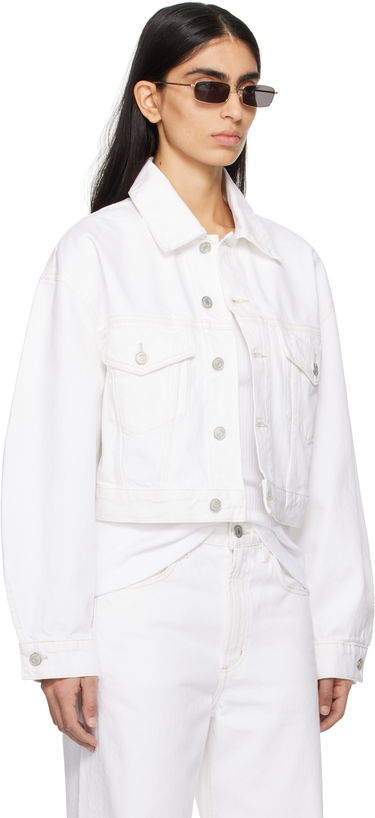 Bunda AGOLDE AGOLDE Palmer Cropped Denim Jacket Biela | A5047-1183, 1