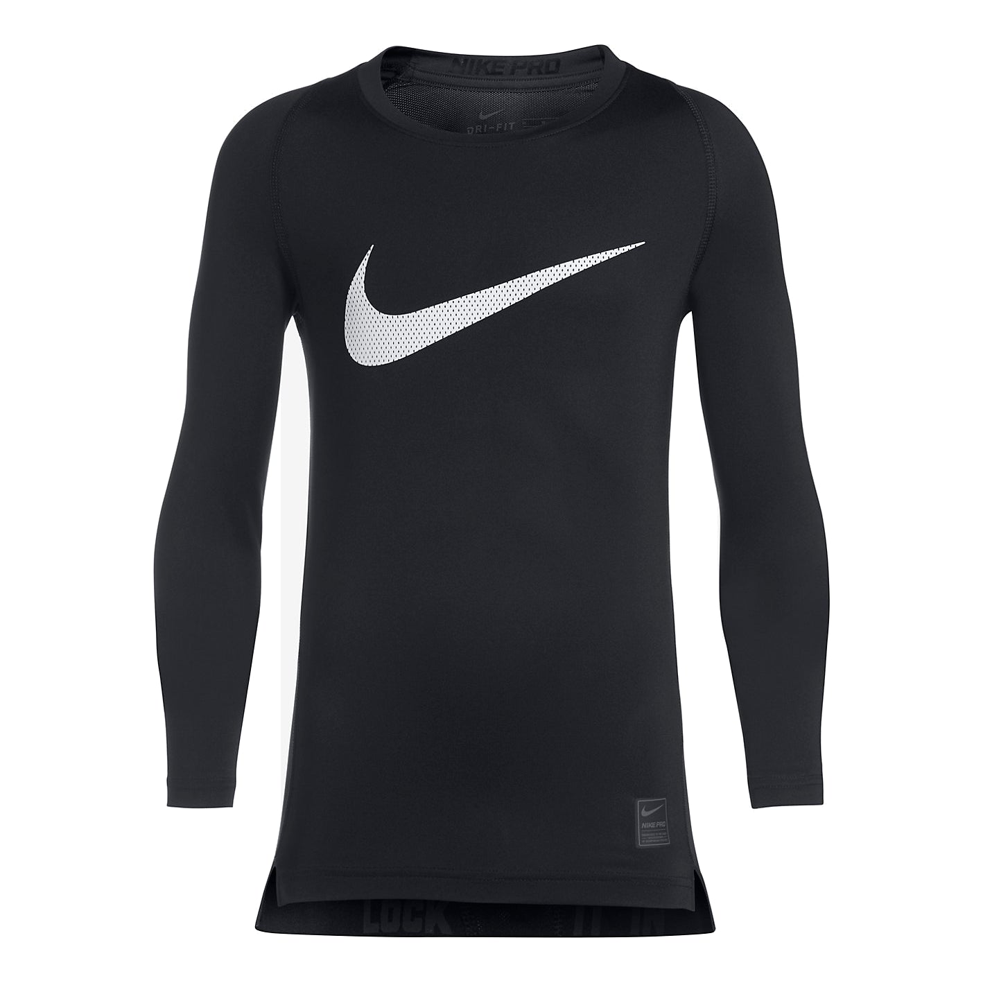 Tričko Nike Long Sleeves Tee With Front Swoosh Print Čierna | 726460-010, 0