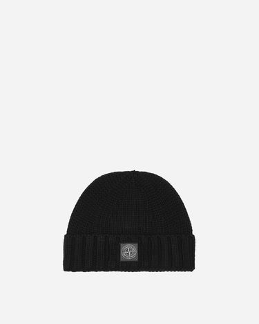 Kulicha Stone Island Garment Dyed Wool Beanie Black Čierna | 7915N17D6 V0029, 0
