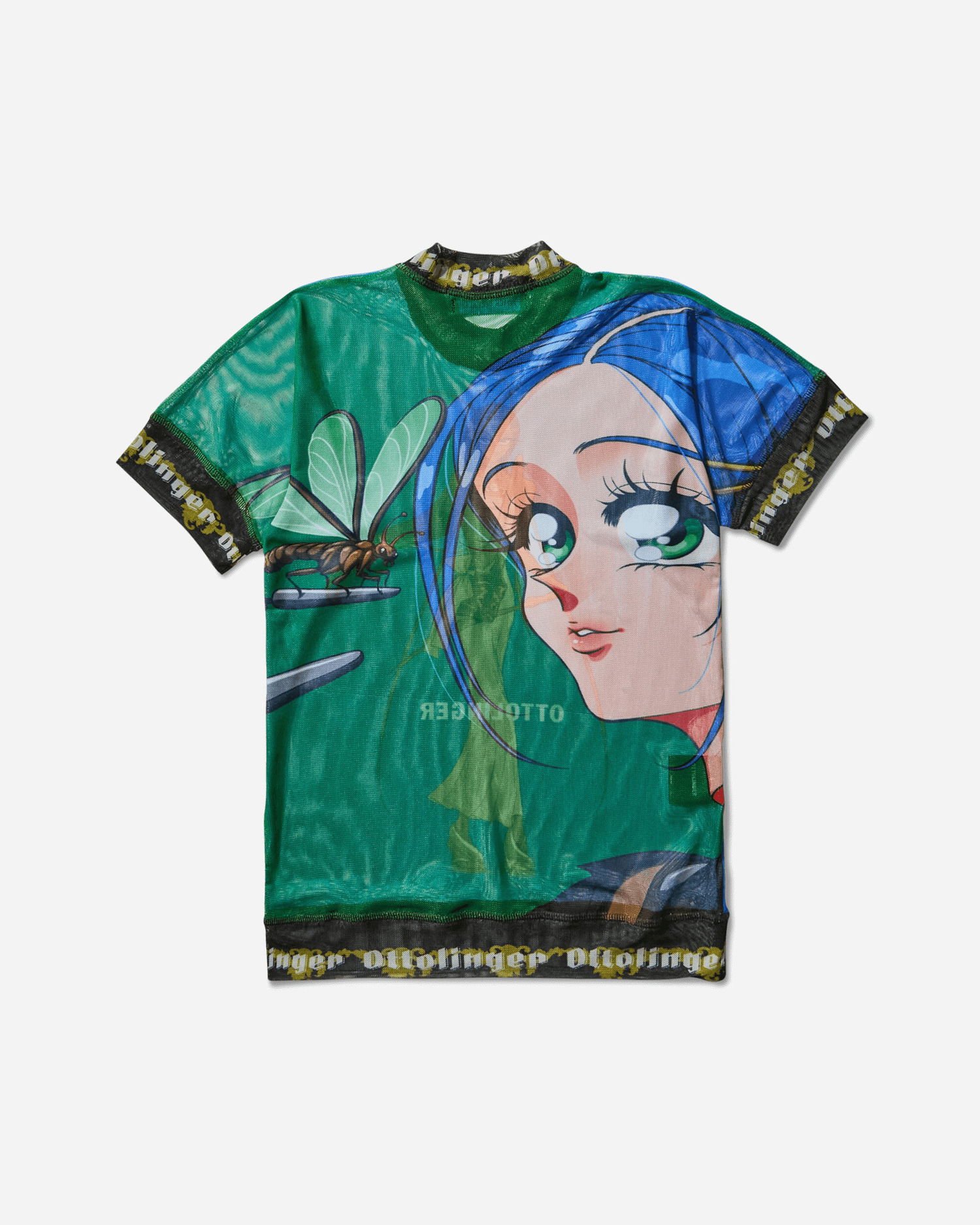 Tričko Ottolinger Julien Ceccaldi Oversized Mesh T-Shirt Zelené | 10110050102 PRIBLU, 0