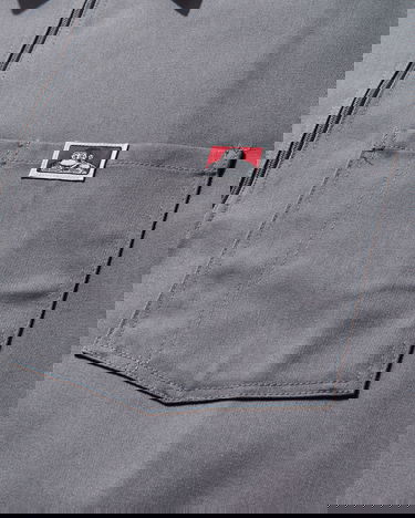 Polo tričko Ben Davis Solid Half-Zip Short Sleeve Shirt Šedá | BEN123 123, 3