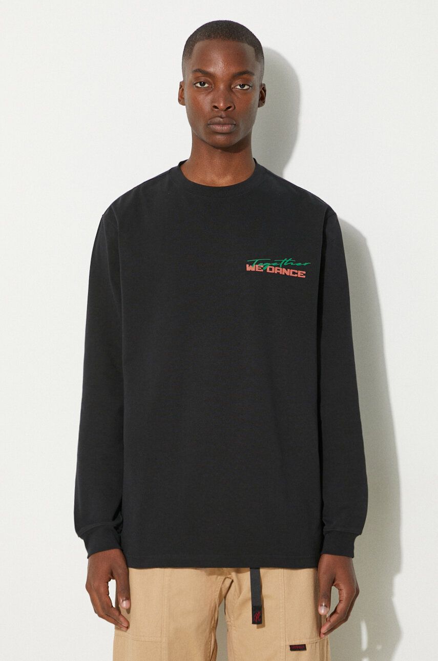 Tričko WOOD WOOD Herc Placement Long Sleeve T-Shirt Čierna | 12315403.2106, 0
