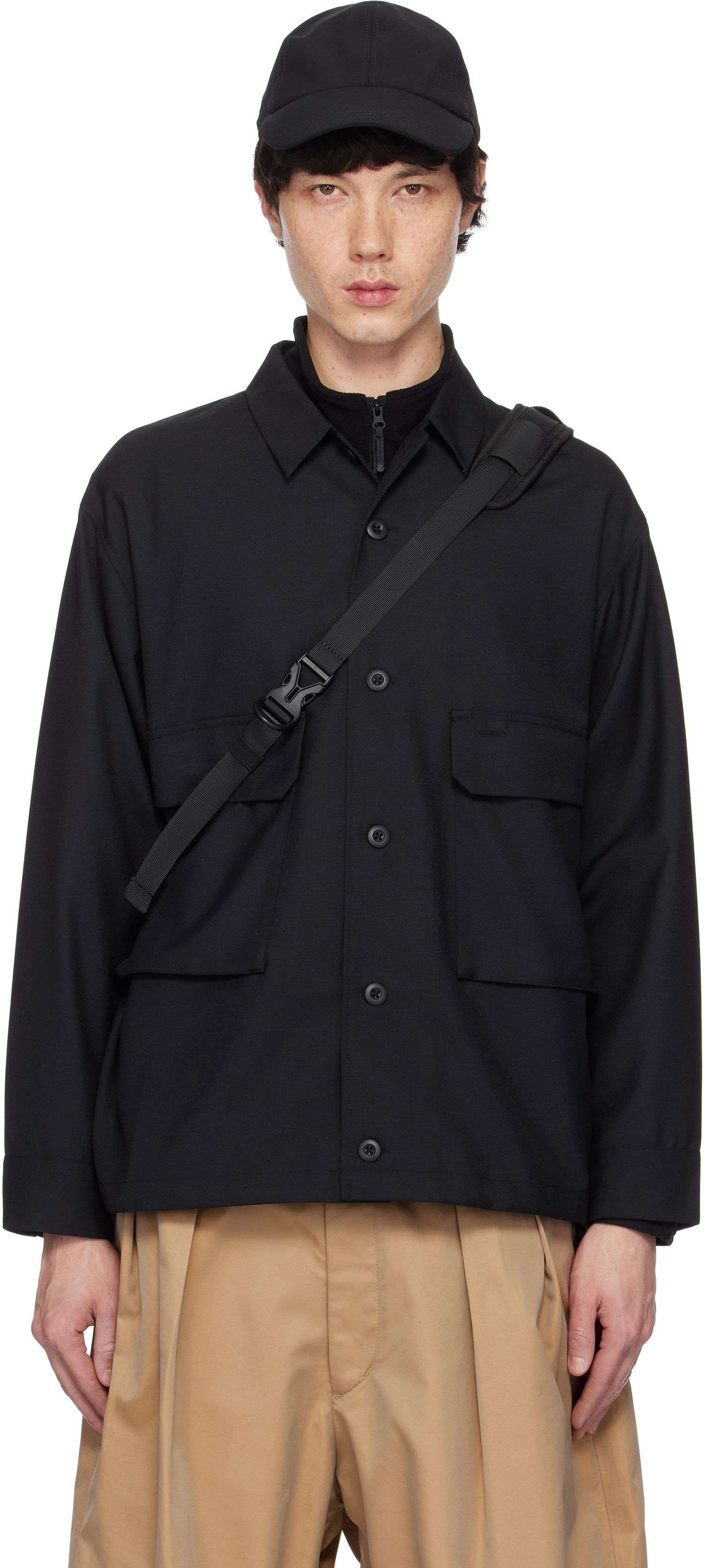 Nohavice Snow Peak Hybrid Wool Shirt Béžová | SH-24AU001, 0