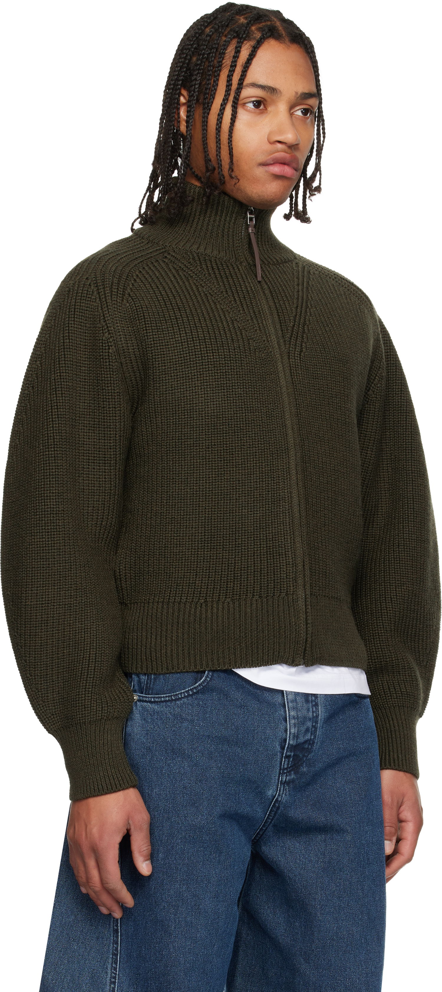 Bunda Jacquemus Merino Track Jacket Zelené | 25HCDM00569AK00275, 1