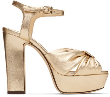 Šaty Jimmy Choo Jimmy Choo Heloise 120 Heeled Sandals Metalická | HELOISE 120, 0