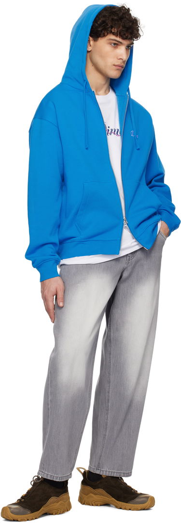 Mikina Dime Cursive Logo Zip Hoodie Modrá | DIMEHO2453COB, 3