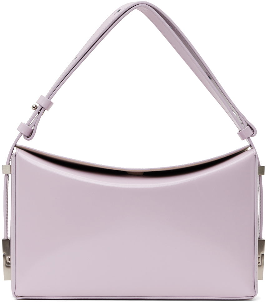 Curved Leather Shoulder Bag