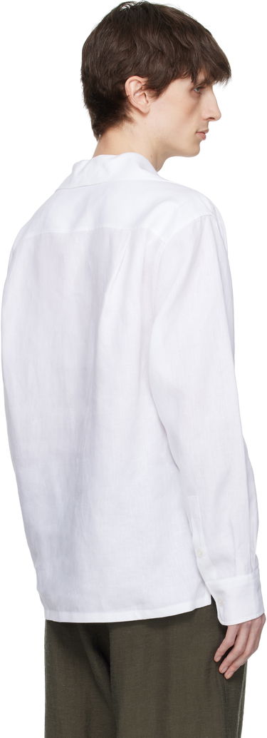 Košeľa Dolce & Gabbana Dolce&Gabbana Three-Button Long-Sleeved Linen Shirt Biela | G5ND3TFU4JB, 2