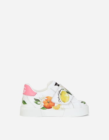 Tenisky a topánky Dolce & Gabbana Portofino Printed Calfskin First Steps Biela | DN0143AC374HV5AN, 0