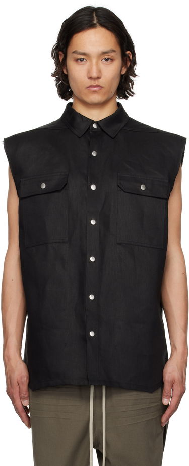 Vesta Rick Owens Rick Owens Hollywood Jumbo Sleeveless Overshirt Čierna | RR01E5708 TWL, 0