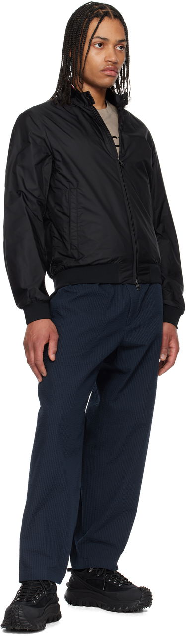 Nohavice Moncler Moncler Seersucker Belted Trousers Navy | K10912A00038598JC, 3