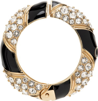 Náramok Valentino Crystal & Black Enamel Hinge Bracelet Metalická | 6W2J0Y24VTI, 0