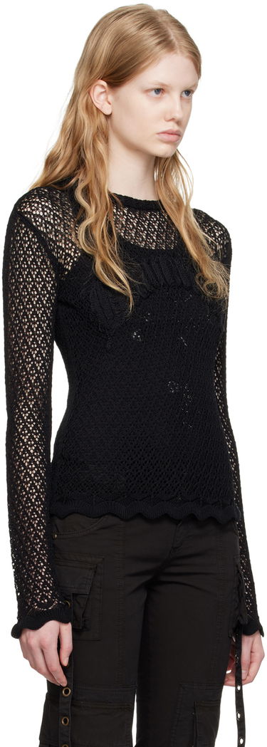 Sveter Blumarine Pink Scalloped Sweater Ružová | P344M026A, 4