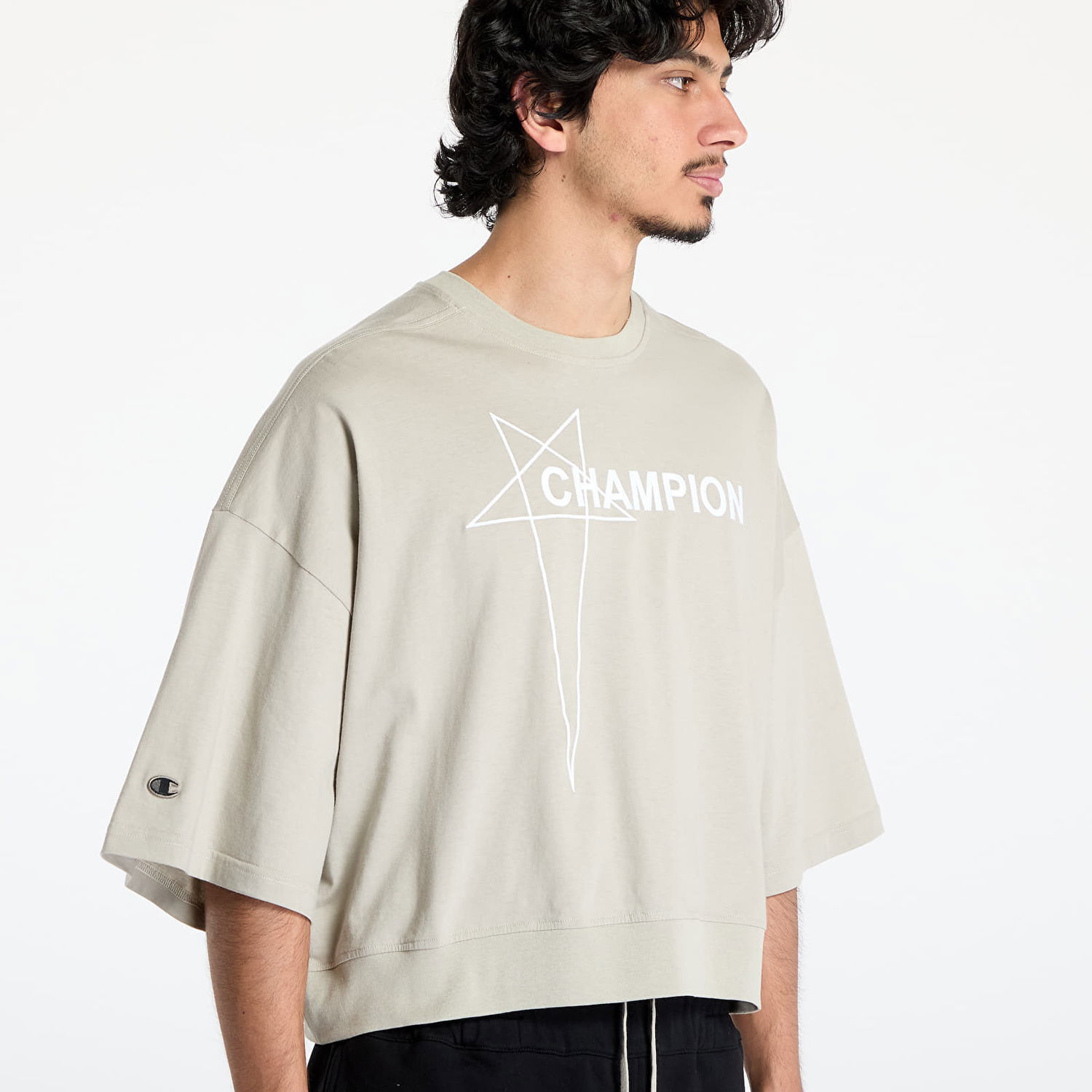 Šortky Rick Owens Rick Owens DRKSHDW x Champion Tommy Cropped T-Shirt Béžová | CM01E1677 CHJG 08, 1