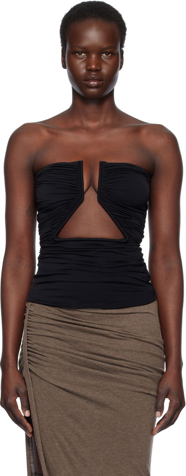 Crop Top Rick Owens Rick Owens Hollywood Jersey Prong Camisole Čierna | RP01E7124 JN, 0