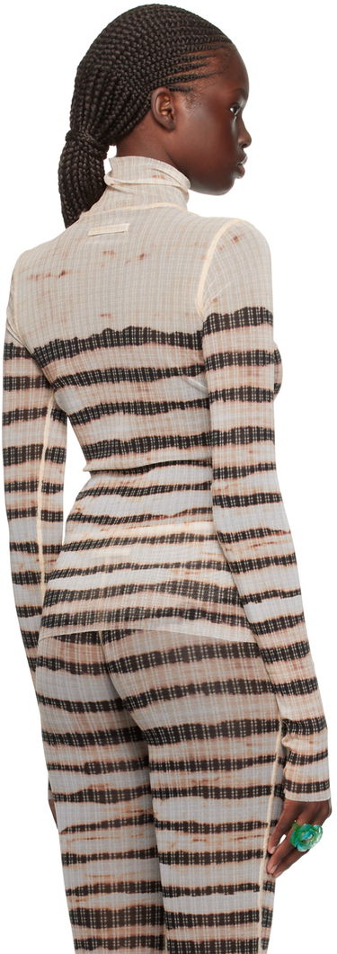 Sveter Jean Paul Gaultier Jean Paul Gaultier KNWLS Edition Striped Turtleneck Top Hnedá | 23/14-F-TO095-T535-0360, 2