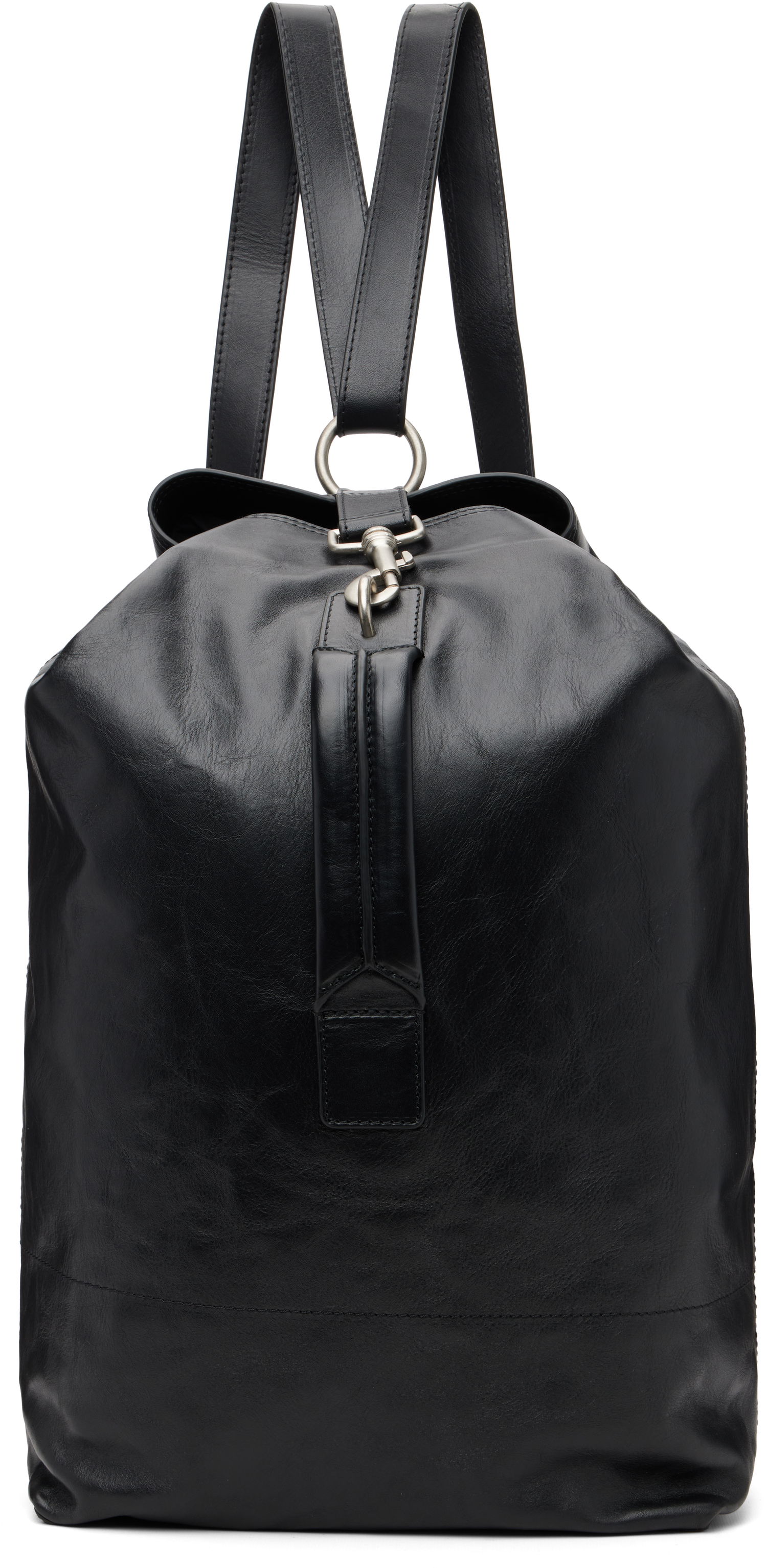 Batoh Dries Van Noten Dries Van Noten Adjustable Leather Backpack Čierna | 252-021518-195, 0