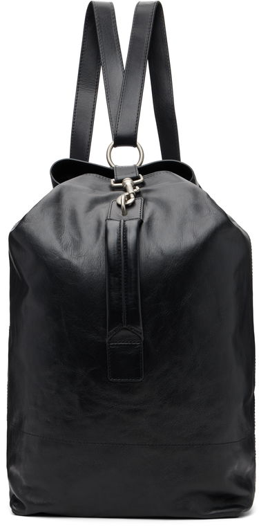 Batoh Dries Van Noten Dries Van Noten Adjustable Leather Backpack Čierna | 252-021518-195, 0