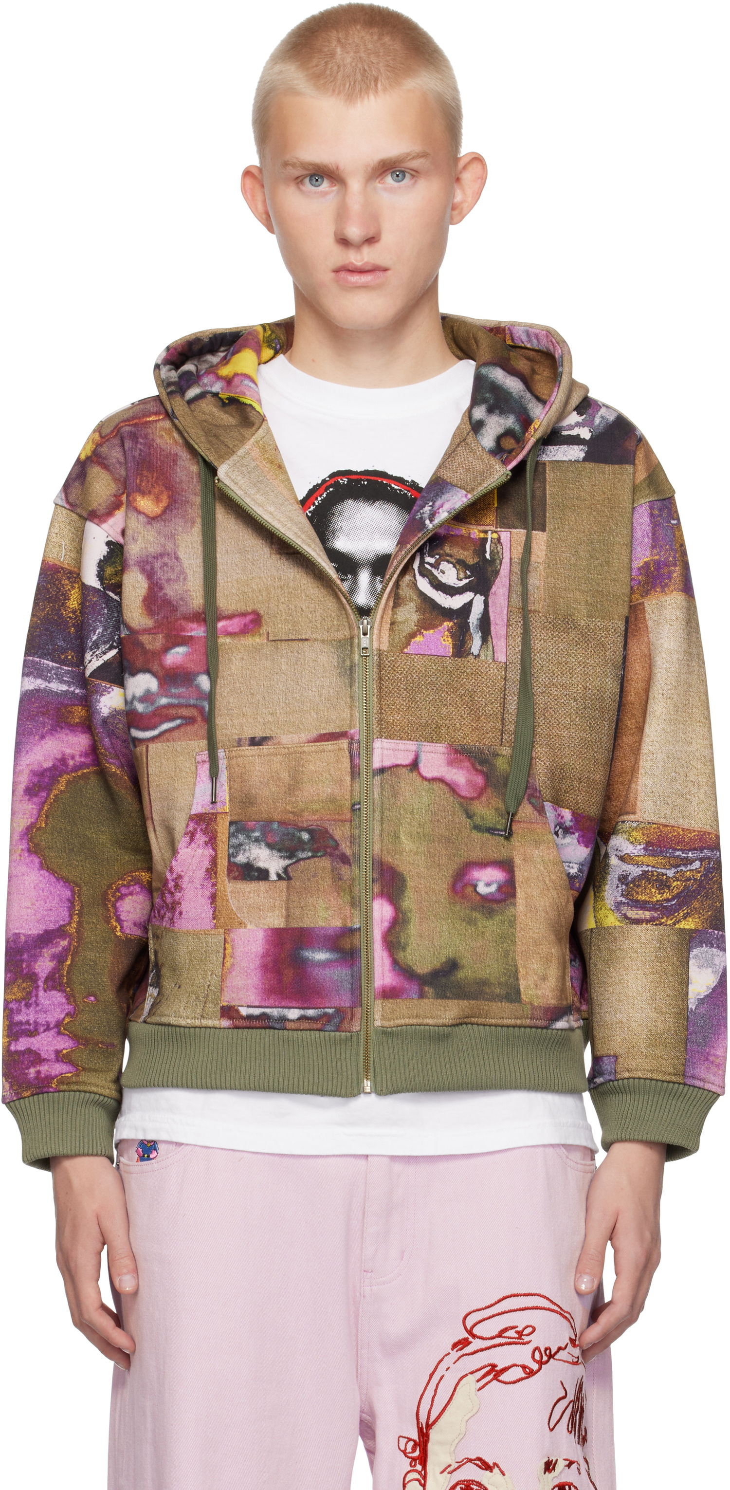 Mikina KidSuper Faces Collage Zip Hoodie Rôznofarebný | AW24-HD-01, 0