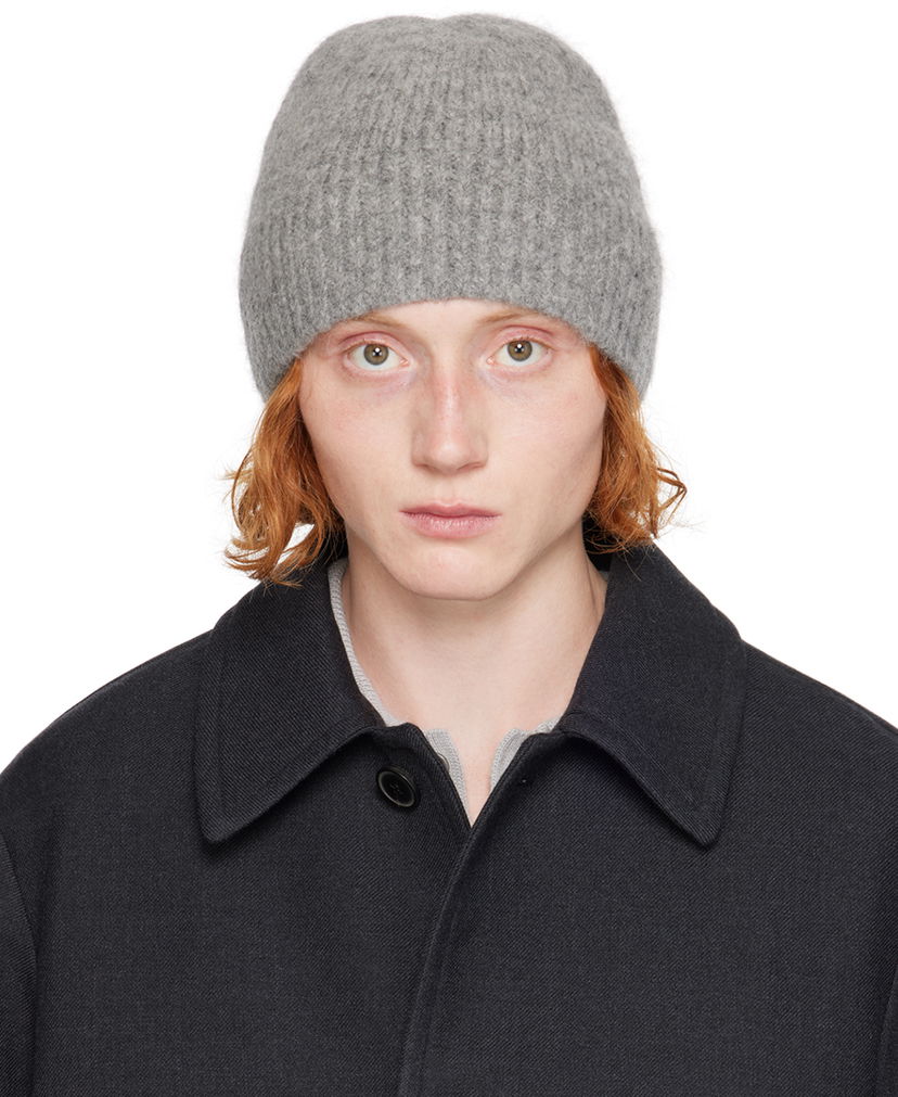 Kulicha Dries Van Noten Gray Alpaca & Merino Wool Beanie Čierna | 242-021244-9709