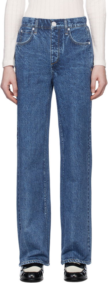 Džínsy rag & bone Miramar Wide Leg Fleece Lounge Pants Modrá | WCW24H70058205, 0