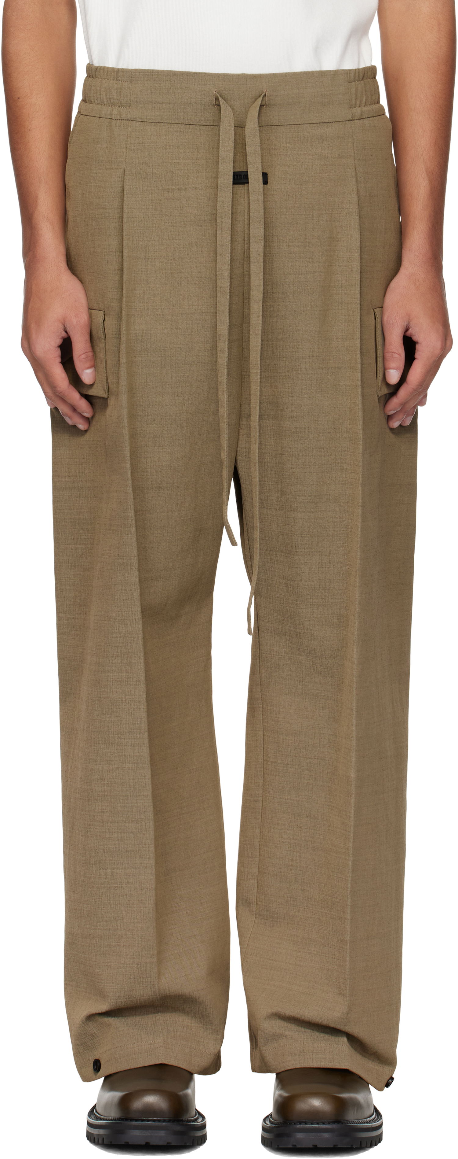 Nohavice Fear of God Fear of God Wide Leg Cargo Pants Hnedá | FGE240-402HNW, 0