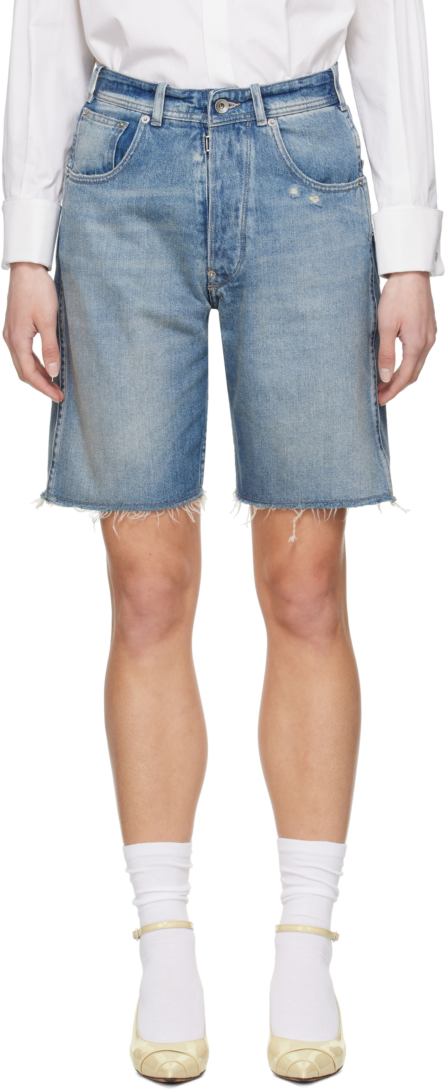 Šortky Maison Margiela Maison Margiela Faded Denim Shorts Modrá | S50MU0086 S30383, 0