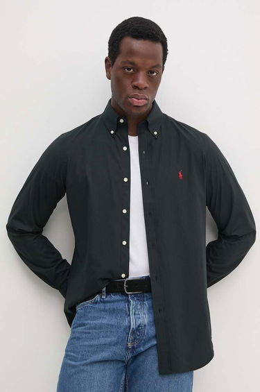 Košeľa Polo by Ralph Lauren Shirt Regular Čierna | 710928255, 0