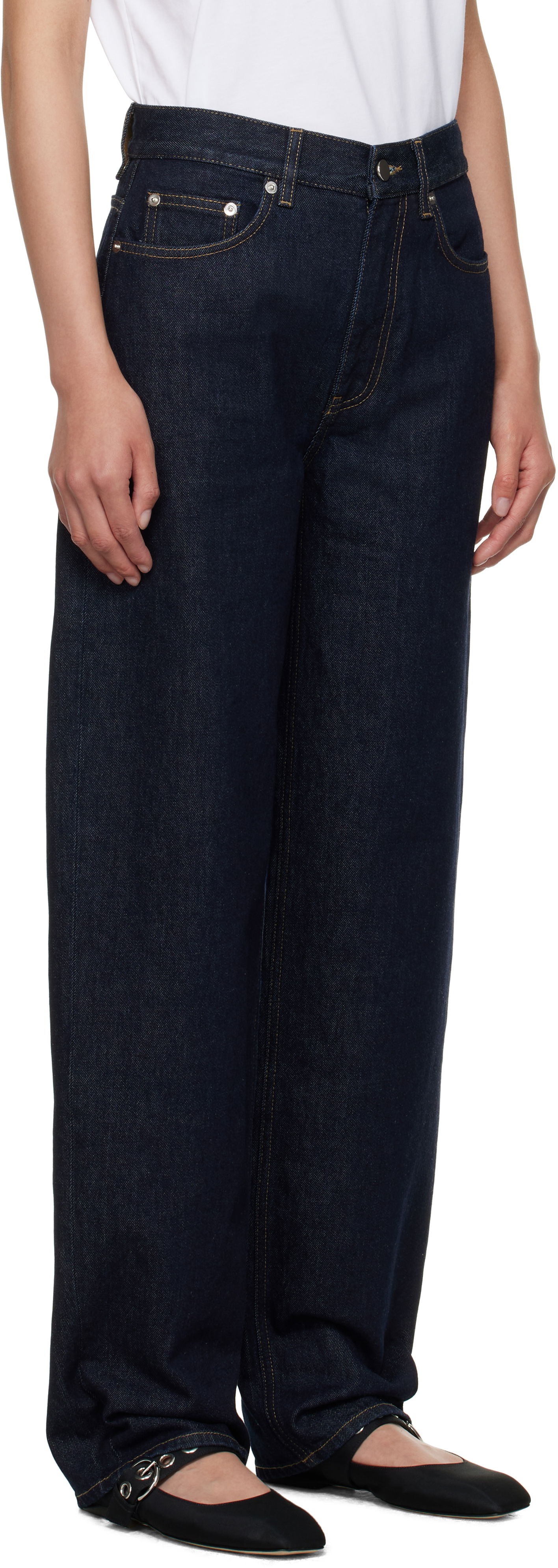Džínsy Loulou de Saison Loulou de Saison Samur Straight-Leg Jeans Modrá | SAMUR LDS, 1