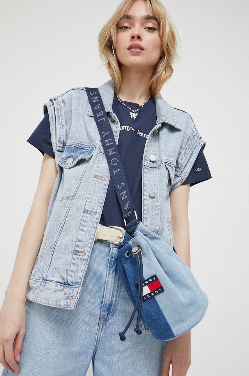 Kabelka Tommy Hilfiger Denim Bag Tommy Jeans Modrá | AW0AW14834.PPYX, 0