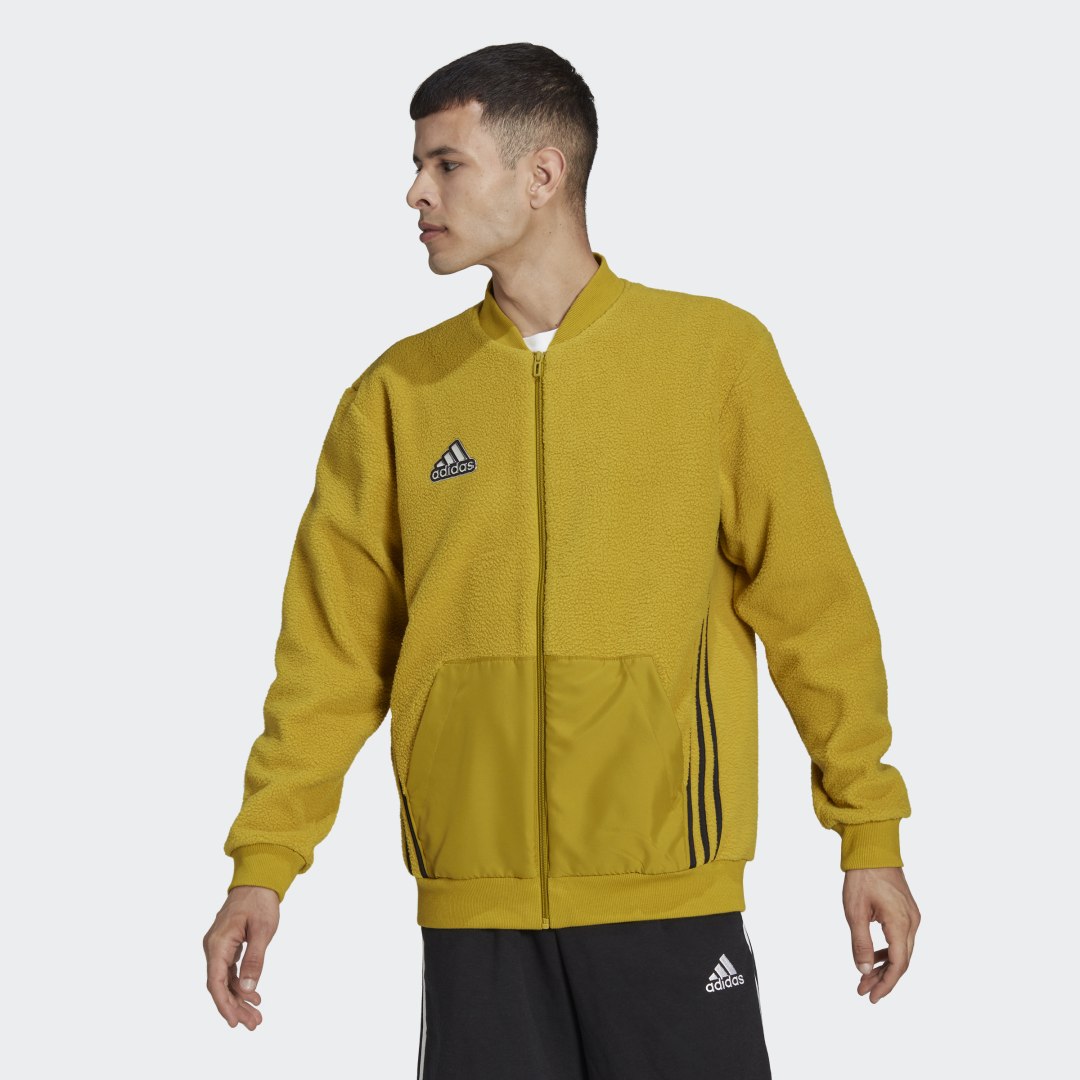 Bomber bunda adidas Originals Essentials Holiday Pack Sherpa Bomber Jacket Žltá | HL6919, 0
