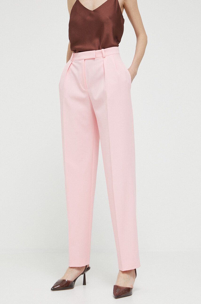 Nohavice BOSS Trousers Ružová | 50489275, 0
