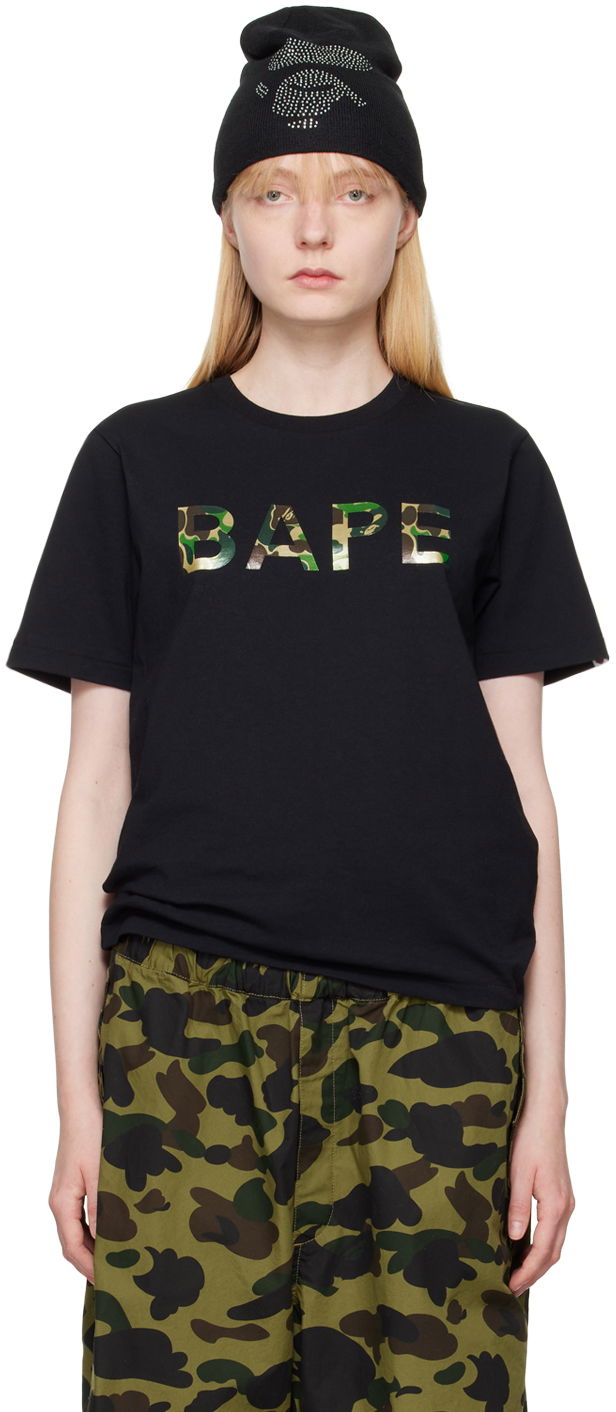 Tričko BAPE BAPE Black Abc Camo Glitter T-Shirt Čierna | 001TEK302038L, 0