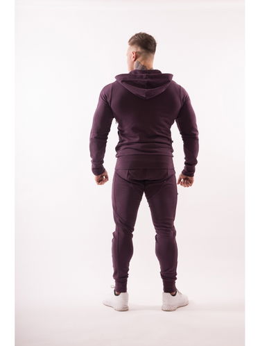 Mikina NEBBIA AW Zip Up Hoodie Fialová | 720-BURGUNDY, 1