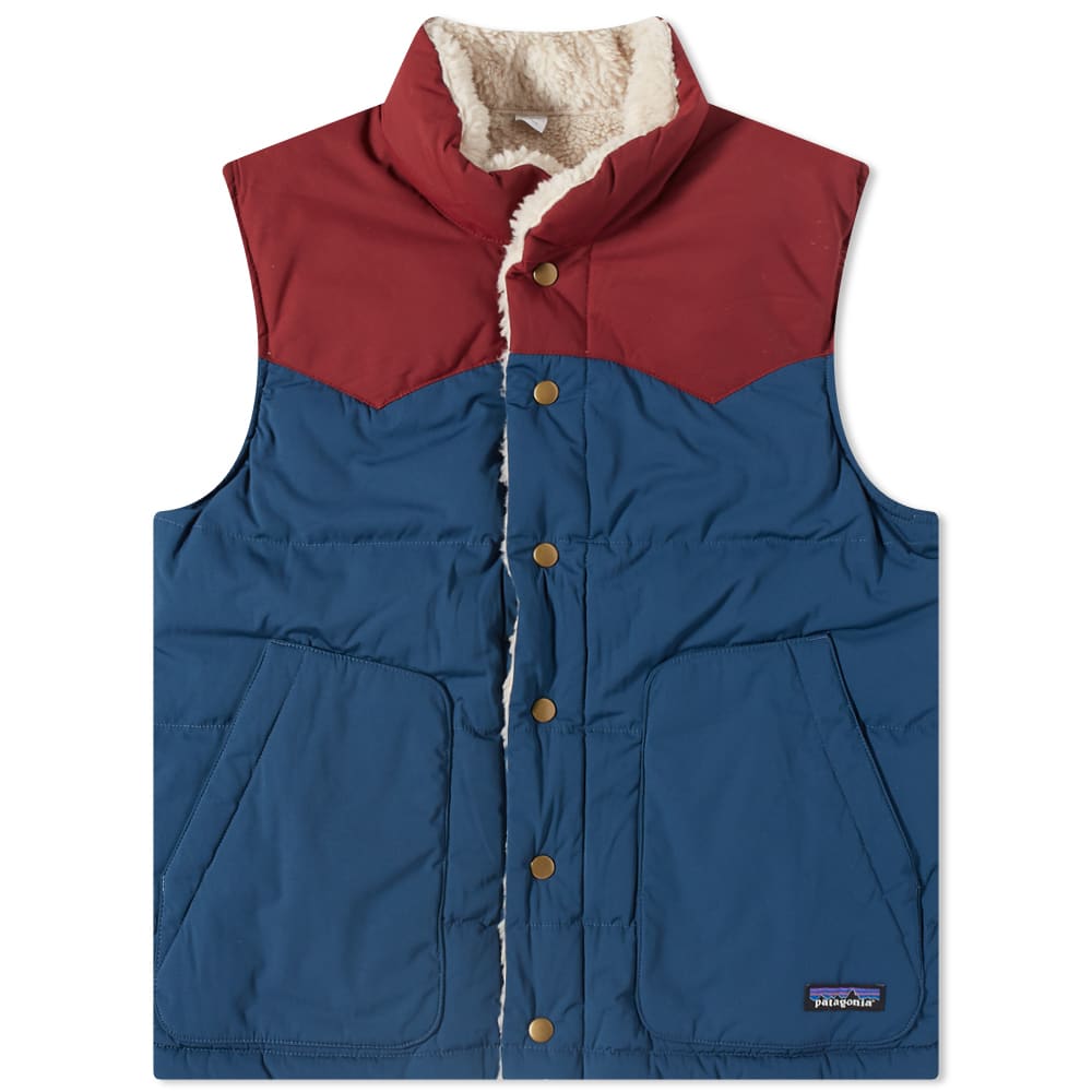 Vesta Patagonia Reversible Bivy Down Vest Navy | 27588-TIDB, 0