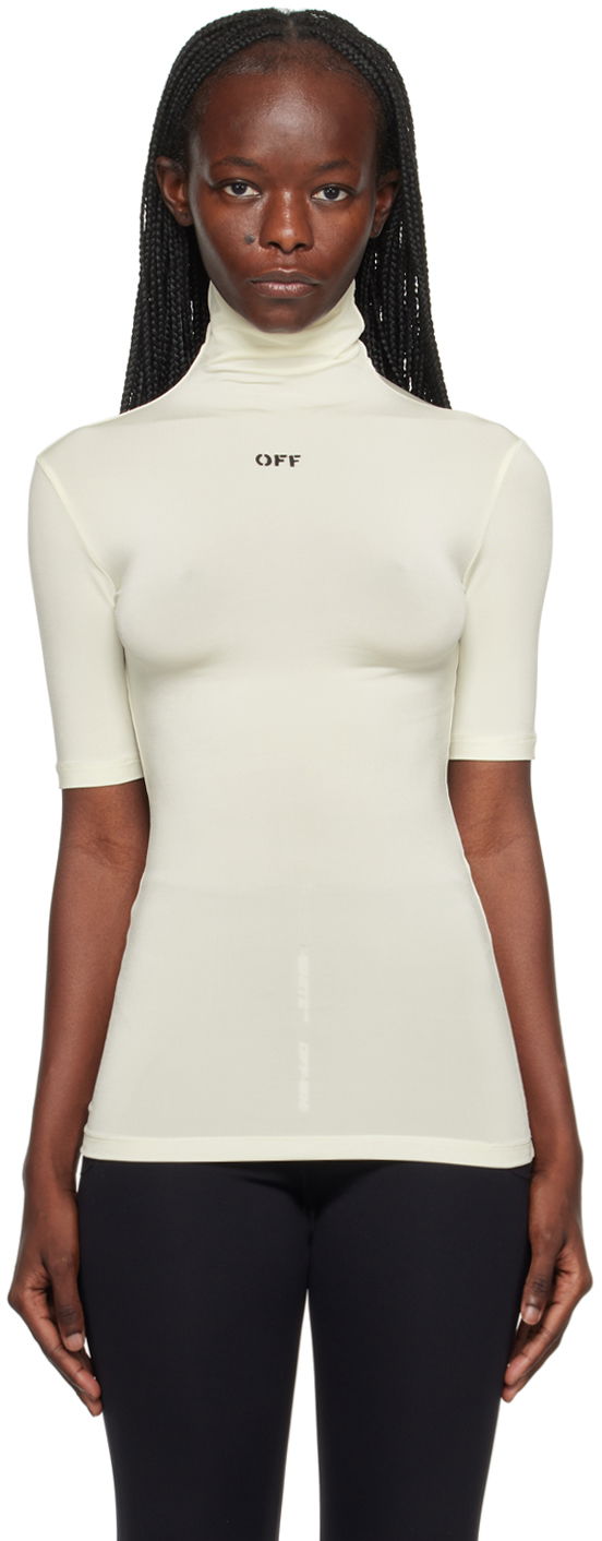 Tričko Off-White Printed T-Shirt Béžová | OWAD137F23JER0010410, 0