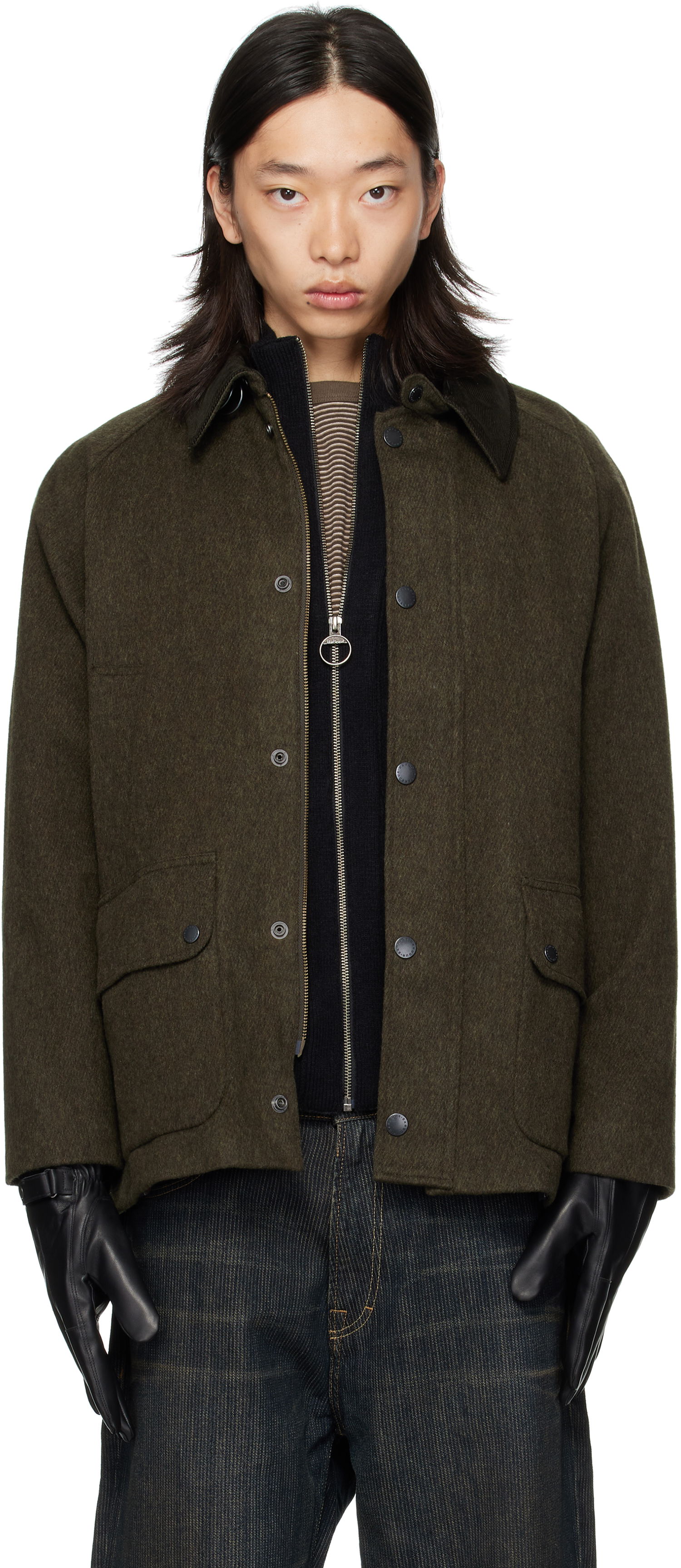Bunda Barbour Barbour Modified Bedale Wool Jacket Zelené | MWO0299OL71, 0