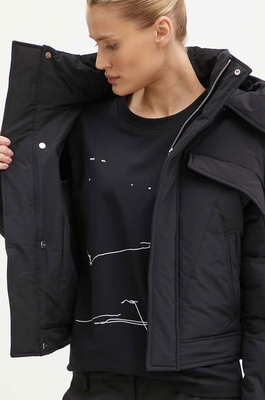 Prešívaná bunda HELIOT EMIL Cropped Asymmetrical Puffer Jacket Čierna | PREAW24.W.02.132, 6