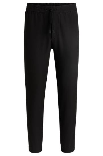 Tepláky BOSS Water-Repellent Tapered Stretch Trousers Čierna | 50534313, 0