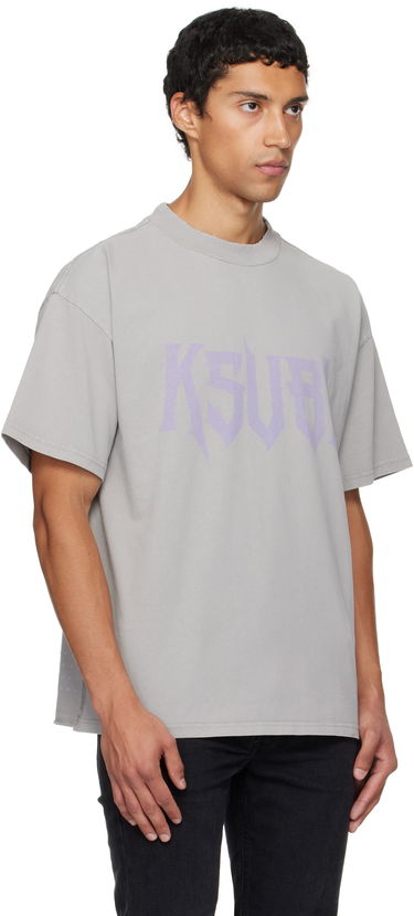 Tričko Ksubi Ksubi Blasted Ekcess Short Sleeve T-Shirt Šedá | MFA25TE007, 1