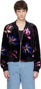 Dries Van Noten Floral-print Velvet Bomber Jacket