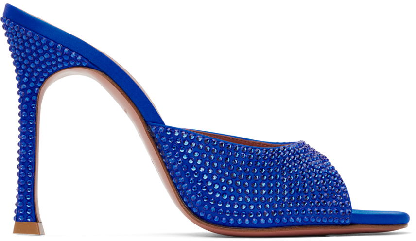 Amina Muaddi Alexa Crystal Slipper 105 Heeled Sandals