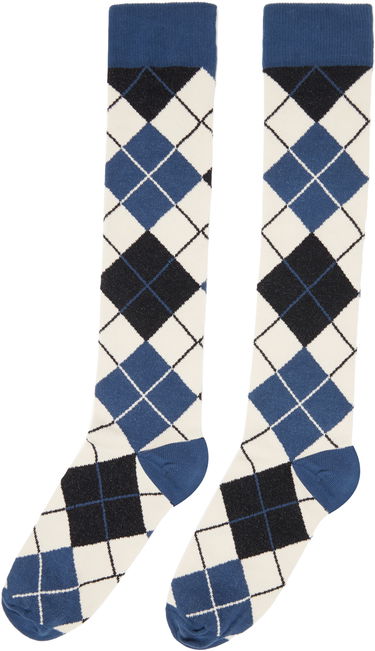 Ponožky Anna Sui Argyle Knee-High Socks Modrá | 624U92, 1