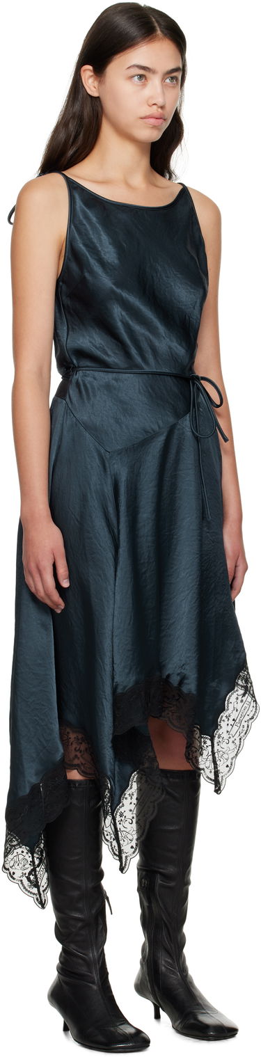 Šaty Acne Studios Acne Studios Satin Lace Midi Dress Biela | A20862-, 4