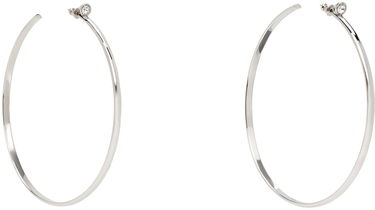 Náušnice Amina Muaddi Amina Muaddi Maya Large Hoop Earrings Metalická | MAYA HOOP LARGE, 1