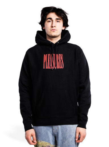 Mikina Pleasures Stretch Premium Hoodie Čierna | P21W045-BLACK