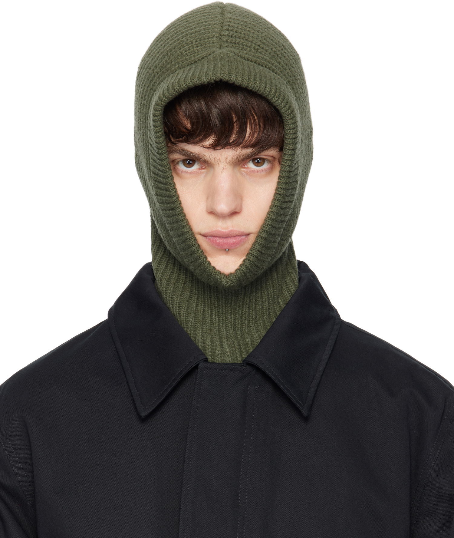Kulicha LEMAIRE Lemaire Lambswool Hooded Balaclava Zelené | AC1147 LK1026, 0